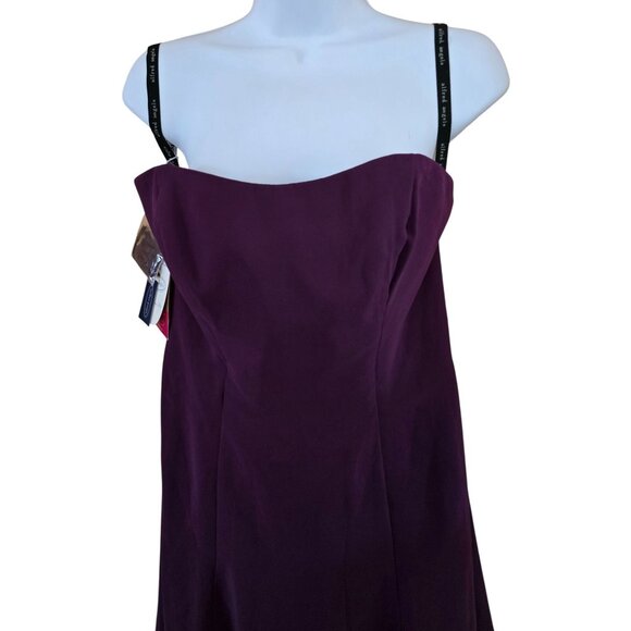 Purple Sleeveless Party Dress Layered Hem coquette whimsygoth elegant holiday - Picture 3 of 9